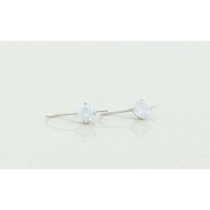 Sterling Silver Bright and Sparkly CZ Earrings Dangle Drop Earrings